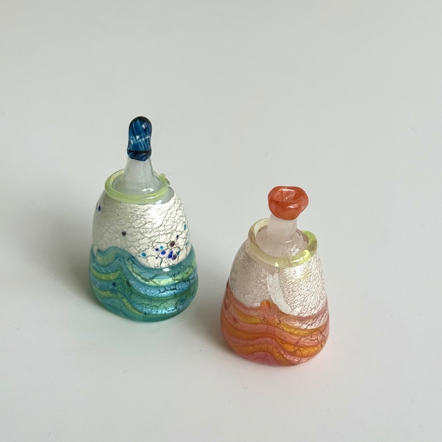 佐々木みどり ガラスのお雛様セット 桜【台・屏風・敷物・飾り・箱付き】