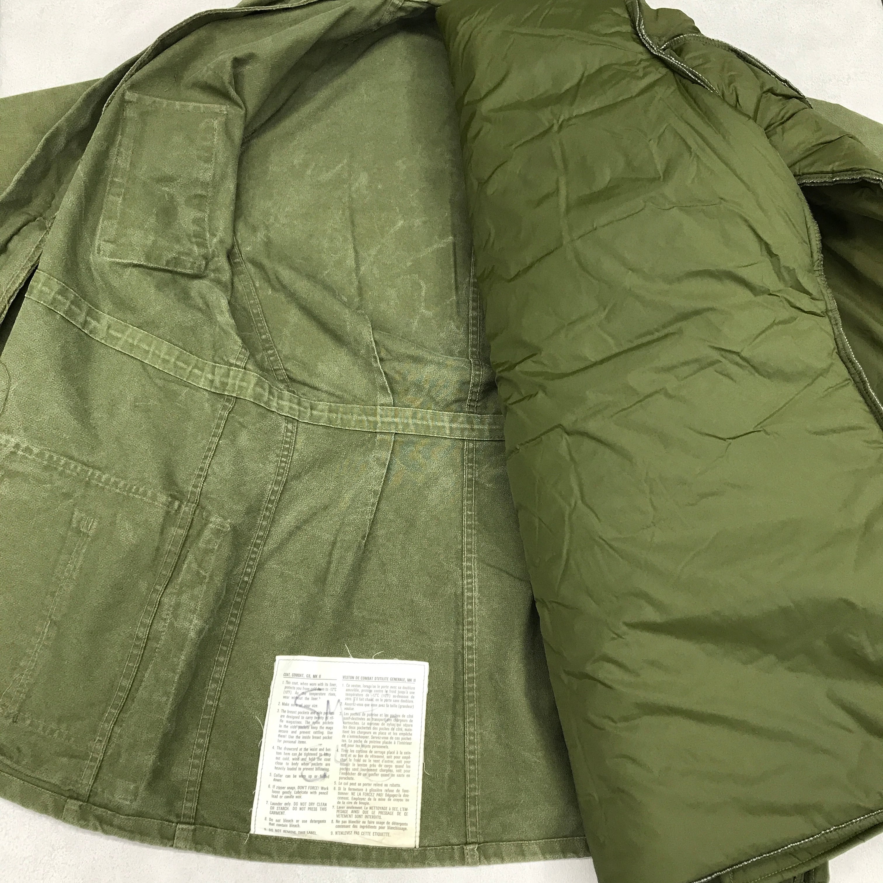 90年代 カナダ軍 ヴィンテージ COAT MAN'S COMBAT OG107 MK2 GS