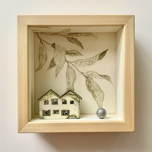 岩切裕子 IWAKIRI Yuko「小さな空」BOX型額入りオブジェ