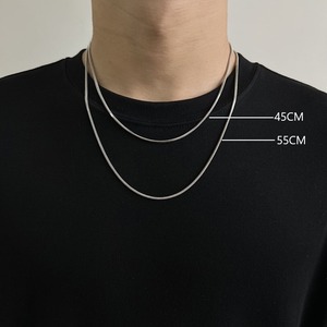 シンプルスネークボーンチェーンネックレス　MT0510001