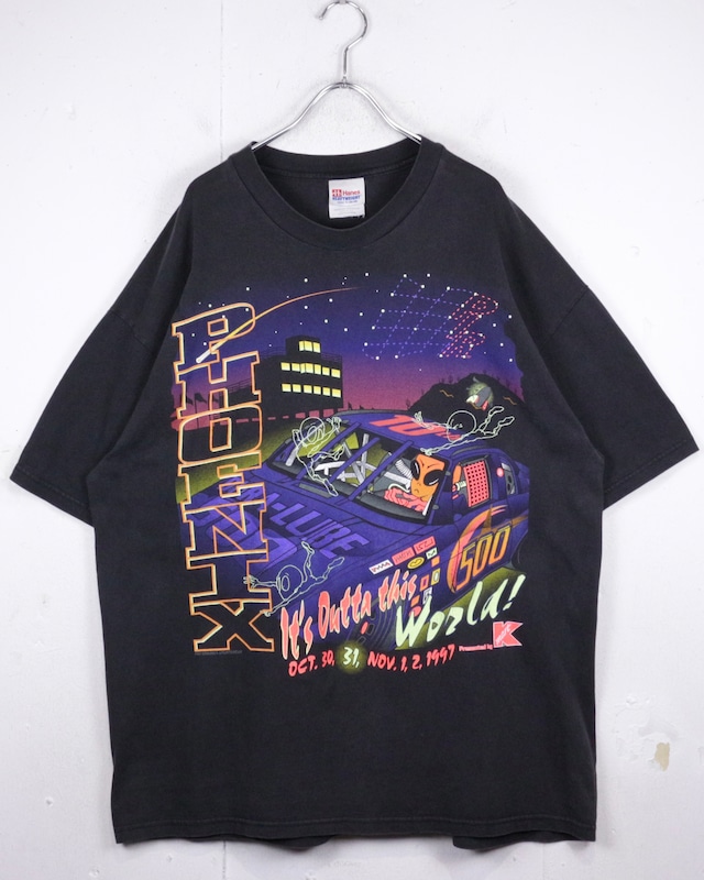【Caka act2】90’s “NASCAR” Alien Racing Design Vintage Loose T-Shirt