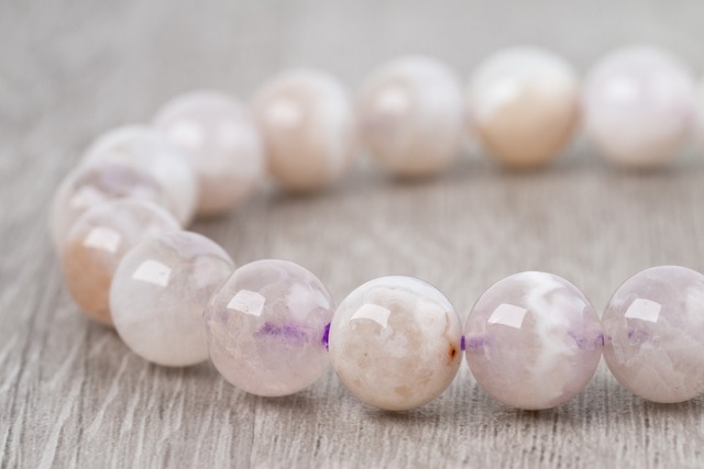 ◆一点物◆クレイジーレースアゲート（アメジスト） 10.5mmブレスレット