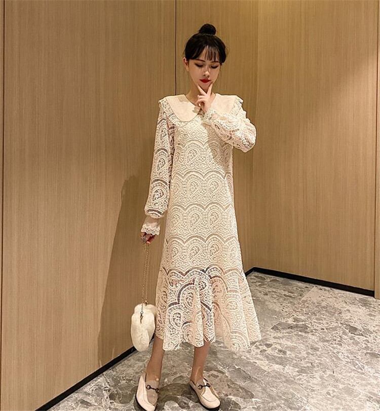 ナチュラルでシンプルなデザイン 通勤する 秋 冬 大きいサイズ ワンピース 気高い 気質