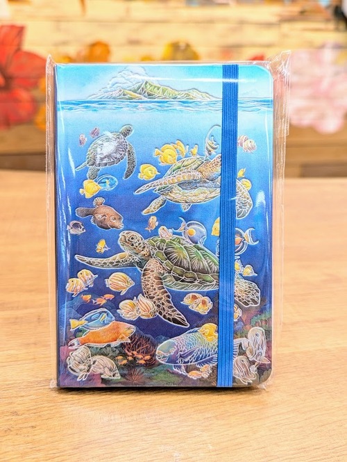 【island Heritage】フォイルノートブック（ゴムバンド付き）小 [タートル イン ライト]