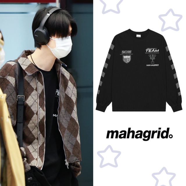 ★TXT ヨンジュン 着用！！【MAHAGRID】W.C.S RACING WAFFLE LS TEE - 3COLOR
