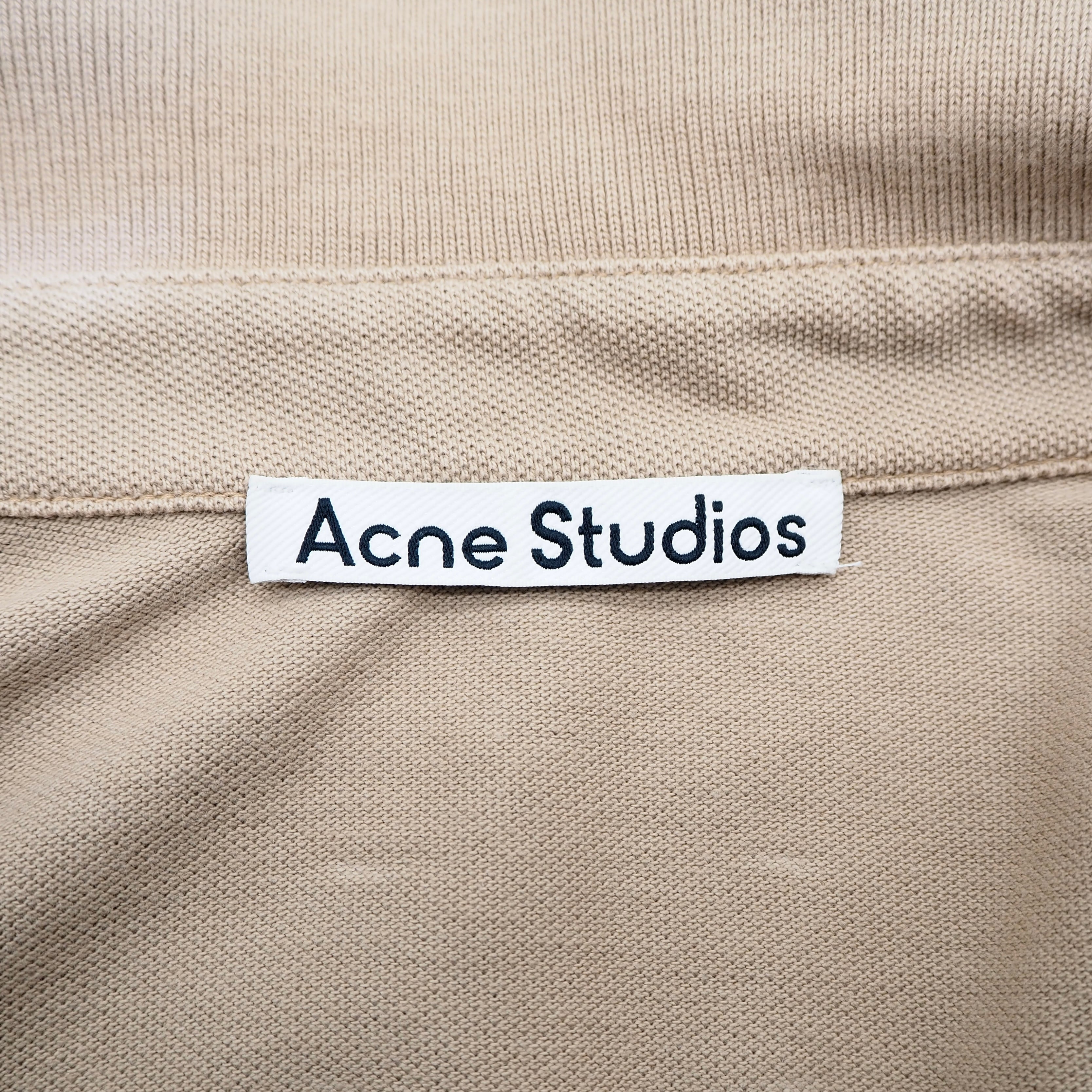 Acne Studios ポロシャツ コットン ベージュ アクネストゥディオス