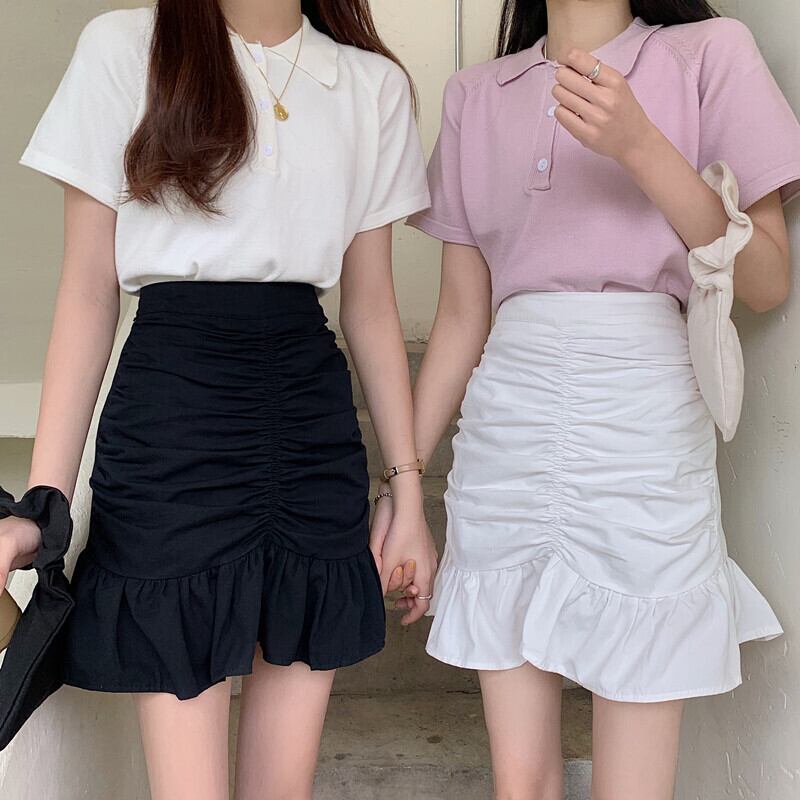 プリーツスカート スプリングオータムハイウェスト薄手Aライン 春物 秋物 YY-ファッション84272447656