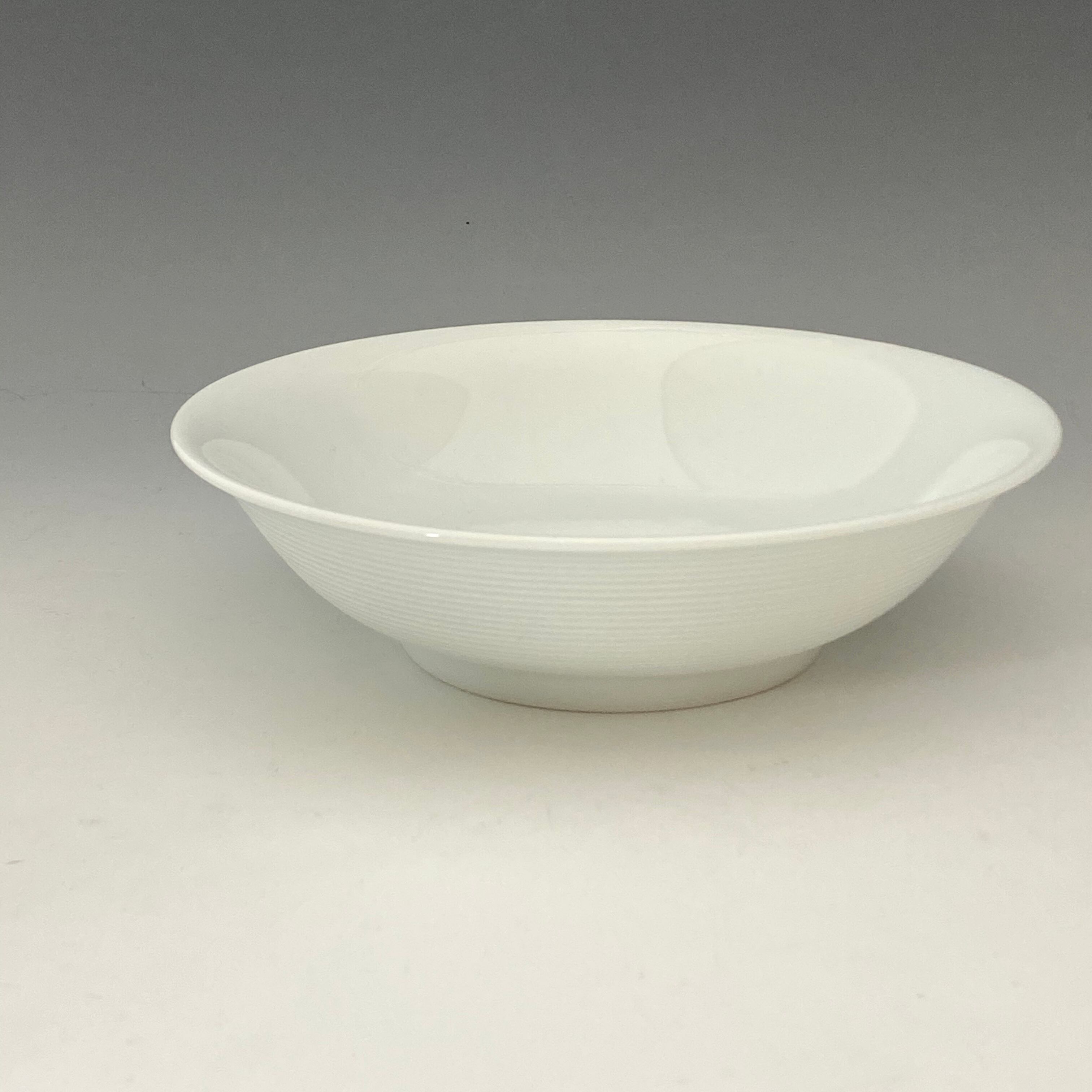 中尾純】白磁シチュー皿(線) | 中仙窯