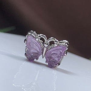 5.フローライト蝶々・貫通穴☆パーツ