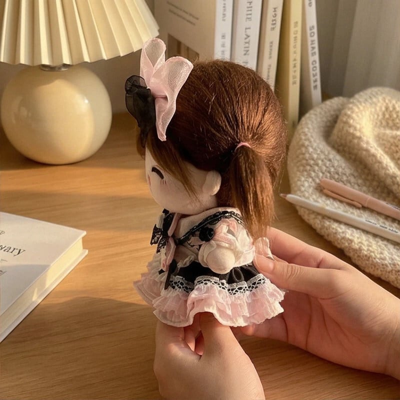 10cmぬいぐるみ用 プリンセス風 レースチュールドレス+ヘア