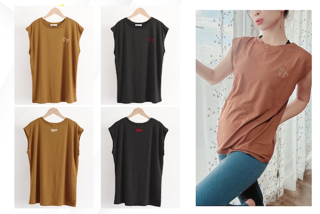 French Sleeve Shirt -Heart-〜フレンチスリーブシャツ(ハート)〜