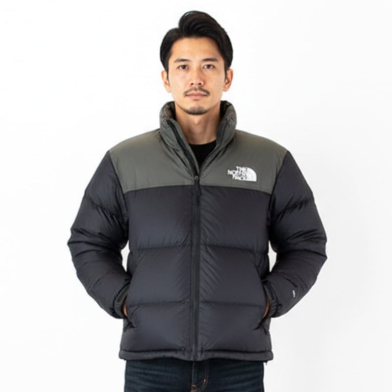 The north face ヌプシジャケット グレー×ブラック THE NORTH FACE ノースフェイス｜防寒ヌプシジャケット｜撥水 強度
