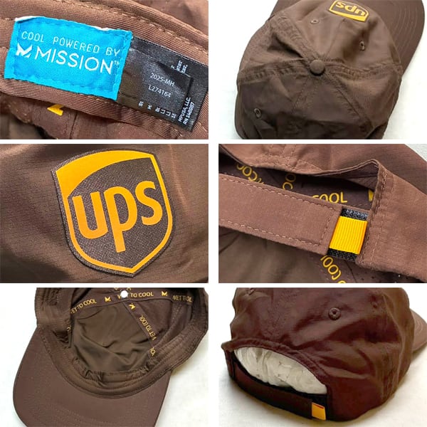 1点物◇茶UPS物流企業ナイロンキャップ帽子USA古着メンズレディースOK