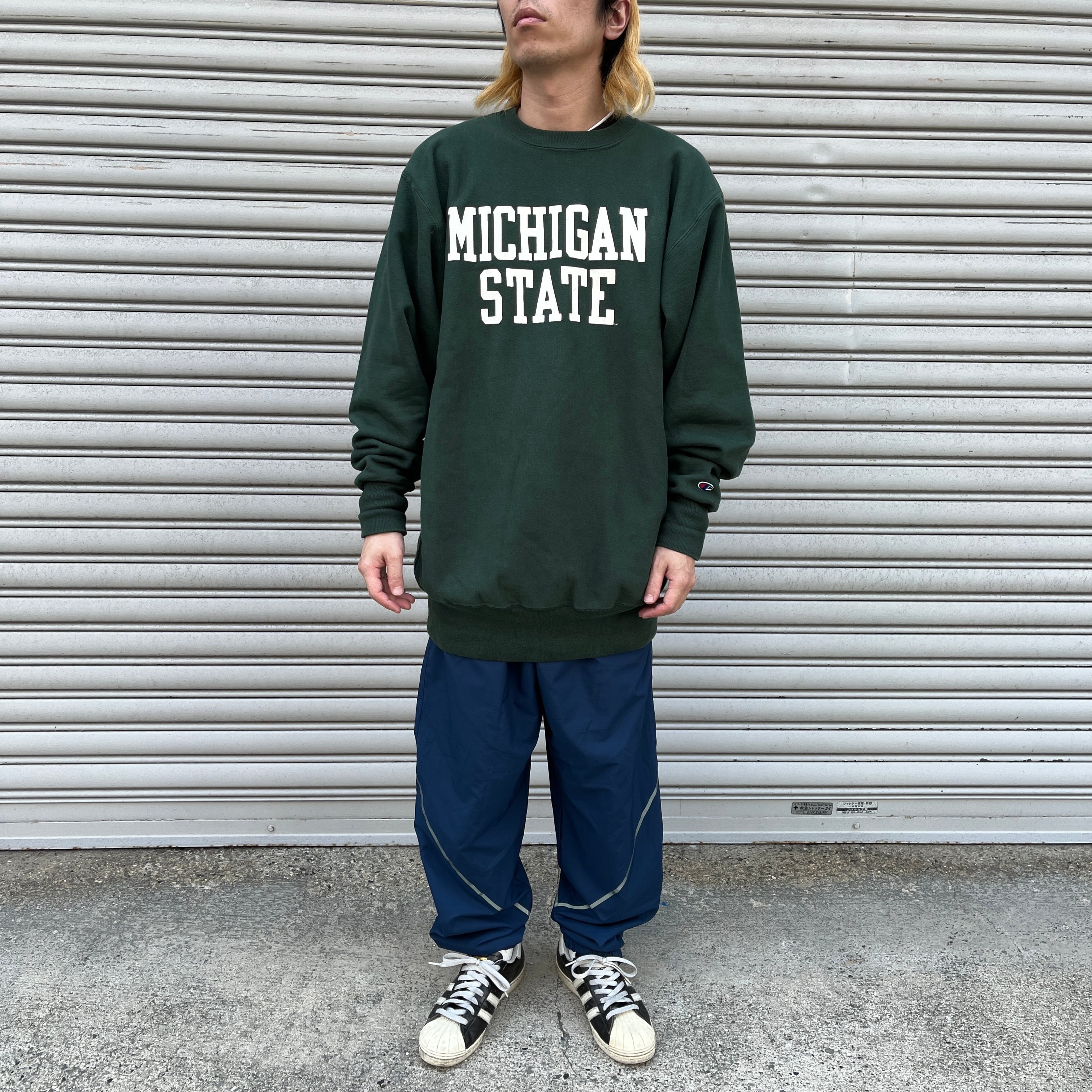 [美品]90s Champion ミシガン リバースウィーブ ラバープリント