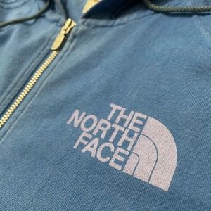 【THE NORTH FACE】茶タグ ジップアップ フルジップ パーカー ロゴ ワンポイント ラグラン M US古着