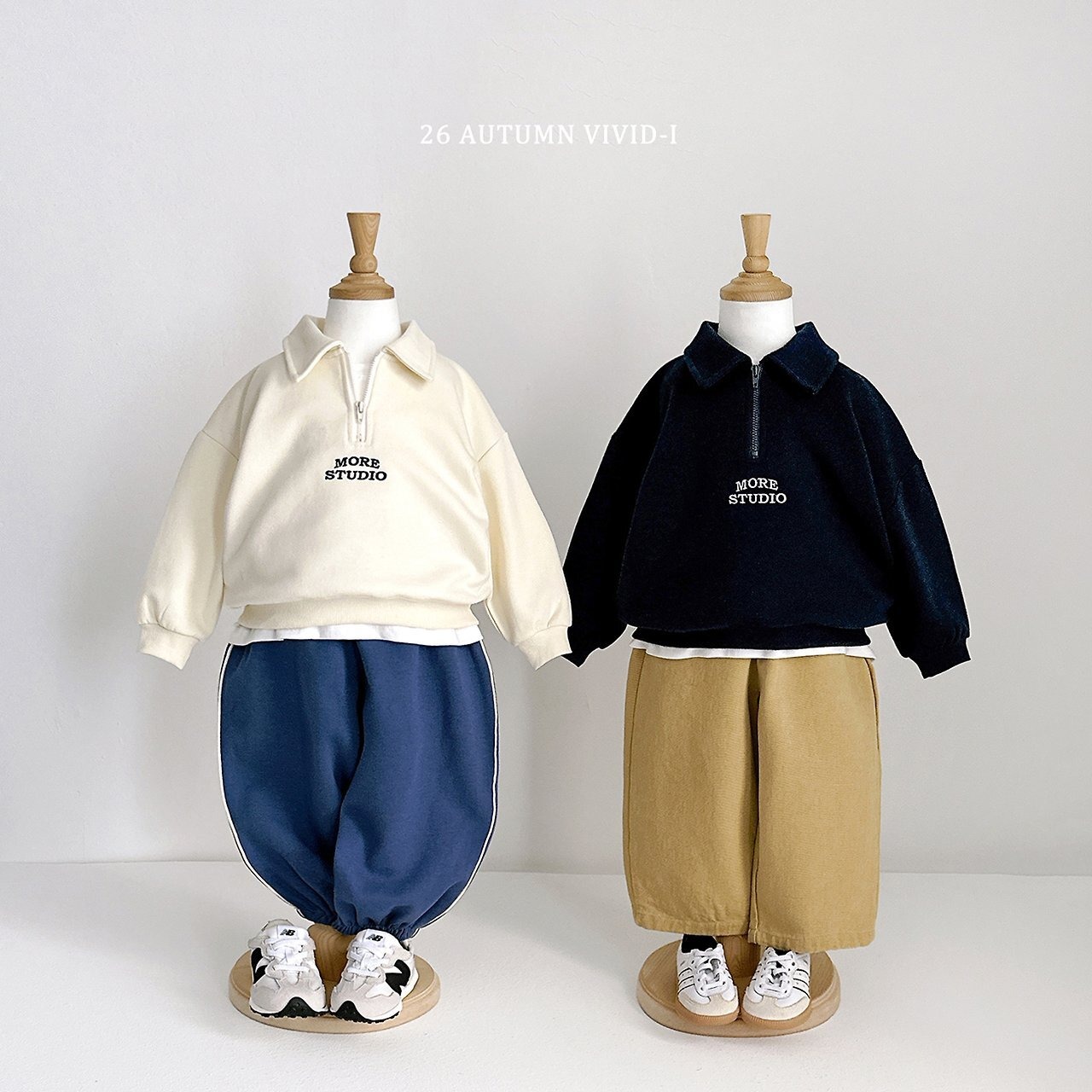 border creamSnavyS［即納］more anorak mtm 26autumn/ VIVID I