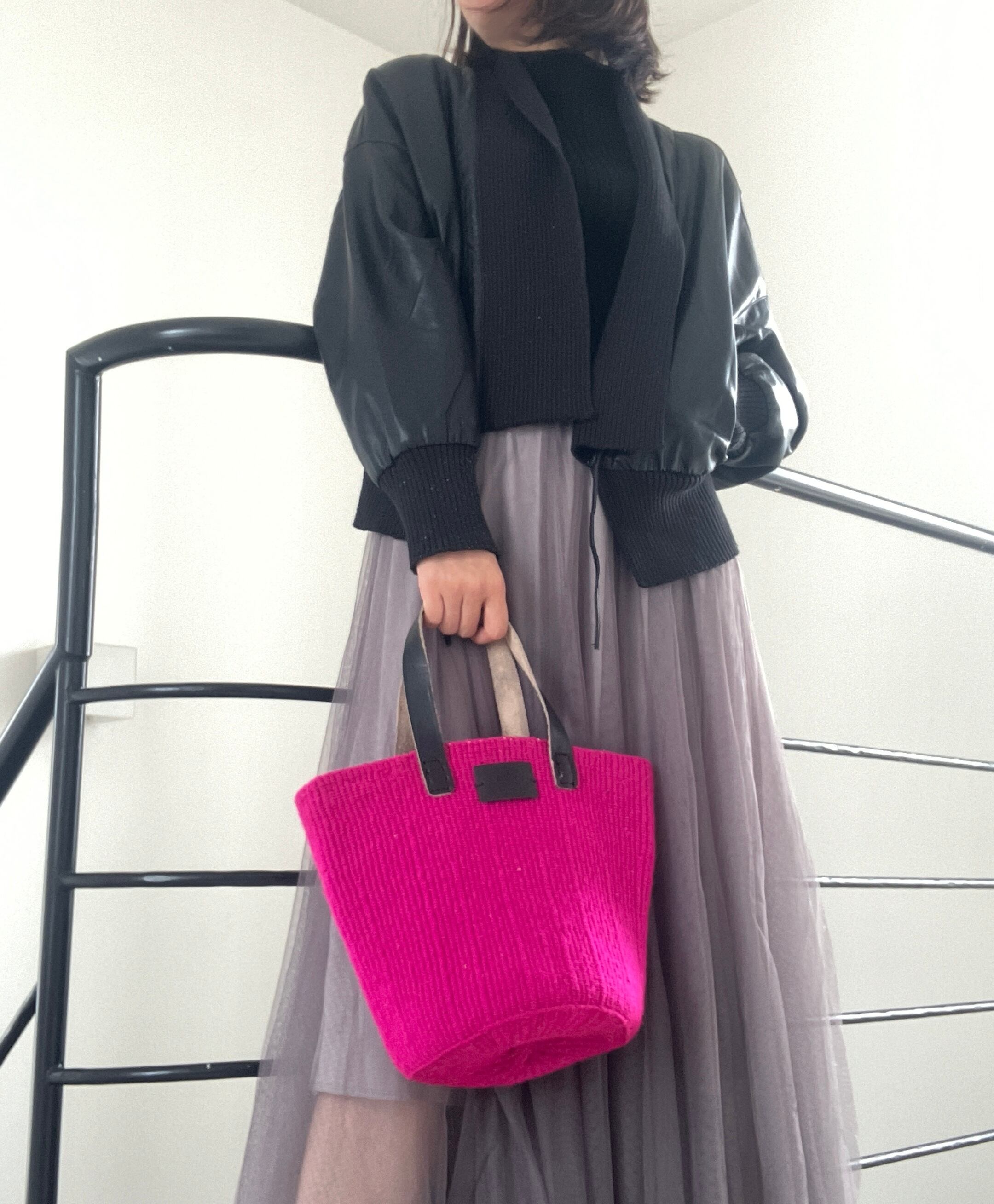 wool bag kitui =vivit pink=