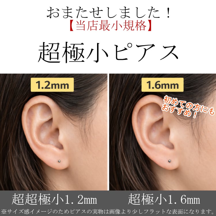 b-0045 超極小ピアス つけっぱなし ピアス 極小 小さい 22G 仕事