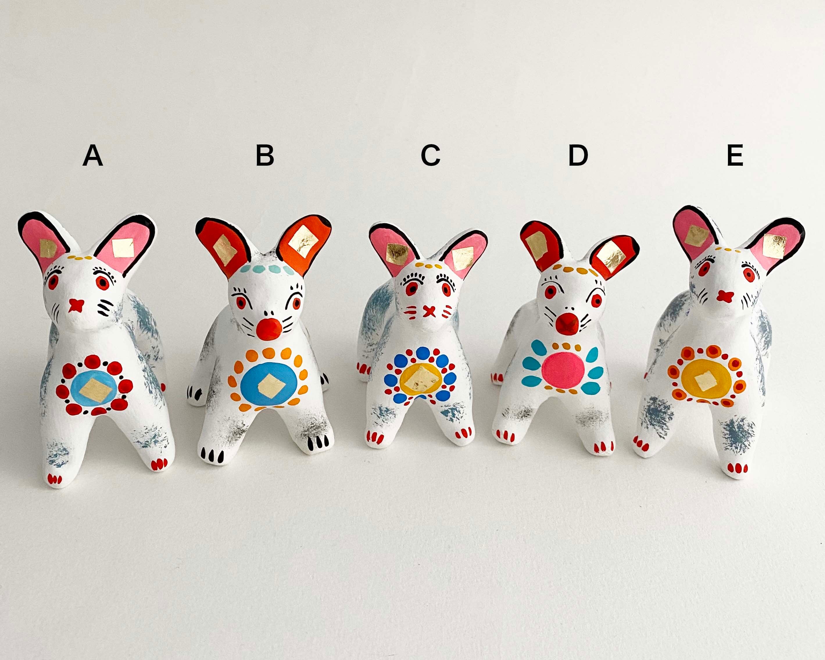 ディムコヴォ土人形 うさぎ / おすわり