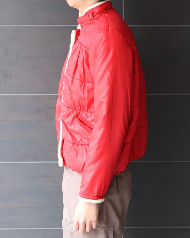 Snap button short down jacket