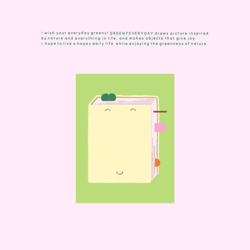 greenyeveryday】メモ帳 memopad book | 韓国文具・雑貨 kaulcoffee.studio