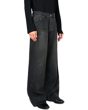 ssstein "BAGGY DENIM JEANS 〔BLACK〕"