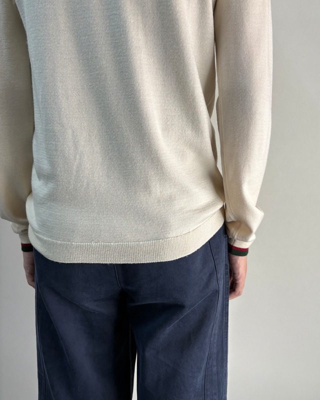 【GUCCI】fake layered henley neck knit