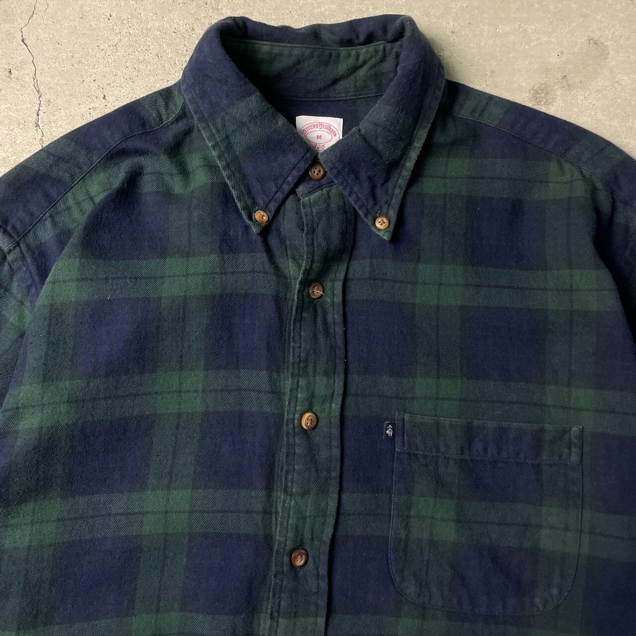 90s ブルックスブラザーズ チェック ライト フランネル シャツ レディース M 古着 90年代 オールド BROOKS BROTHERS ネルシャツ 長袖シャツ 90s USA製 Brooks Brothersブルックスブラザーズ タータンチェック