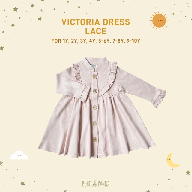 Boho baby/Victoria dress 2Y〜6Yクラシカルなビクトリアドレス ♡