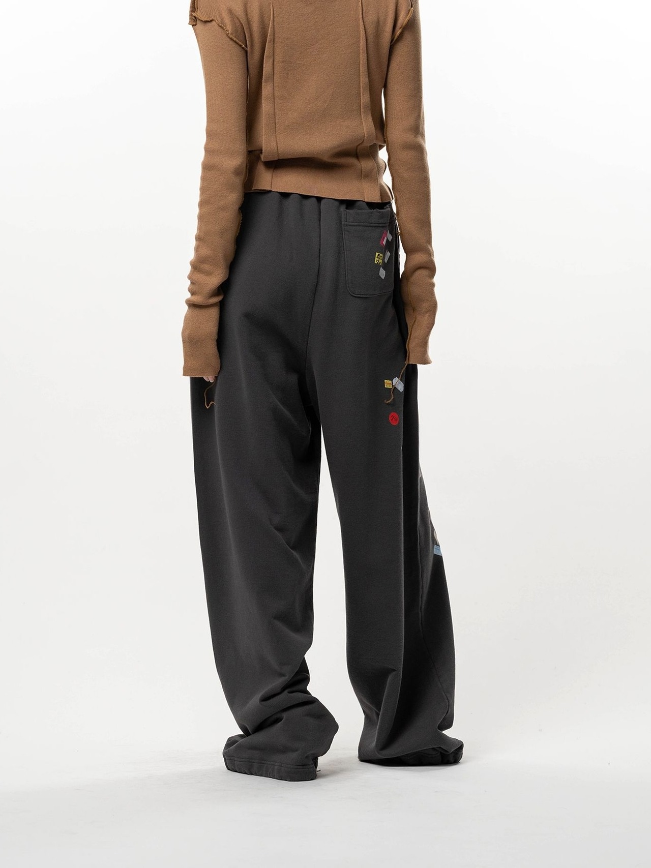 【26AW】Maison MIHARA YASUHIRO ミハラヤスヒロ / スウェットパンツ/  Price Tag Sticker Printed Wide Sweat Pants - 4