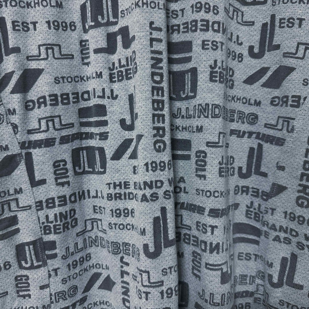 メンズ】J.LINDEBERG ジェイリンドバーグ 総柄 デザイン ポロシャツ