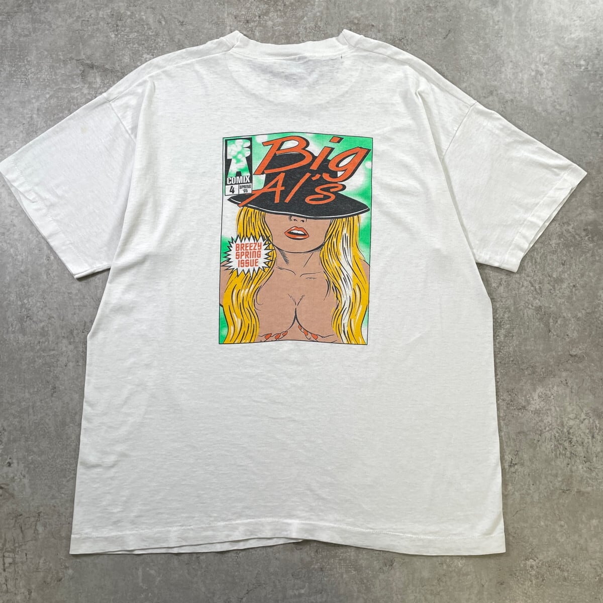 90年代 USA製 BIG AL'S プリントTシャツ メンズXL 古着 1995 90s