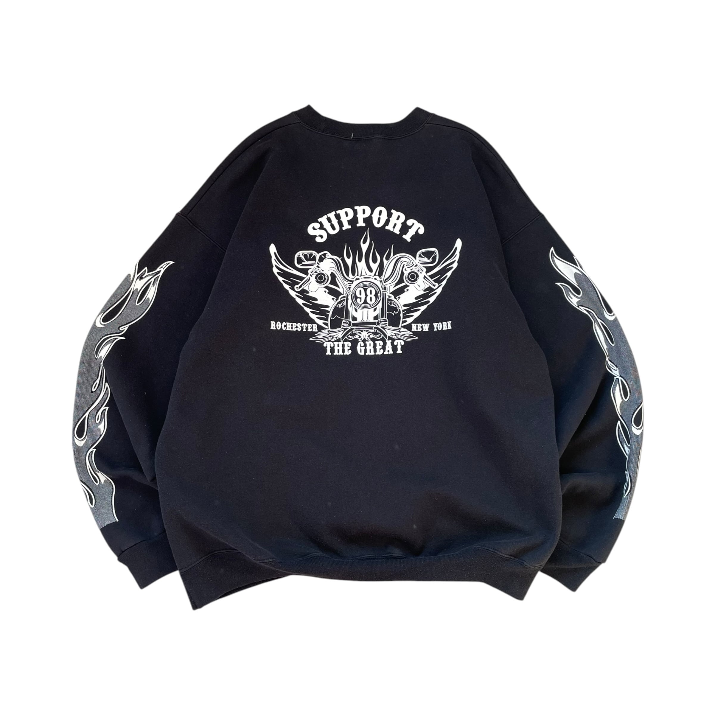 ~00s Support 98 The Great "fire pattern" sweat