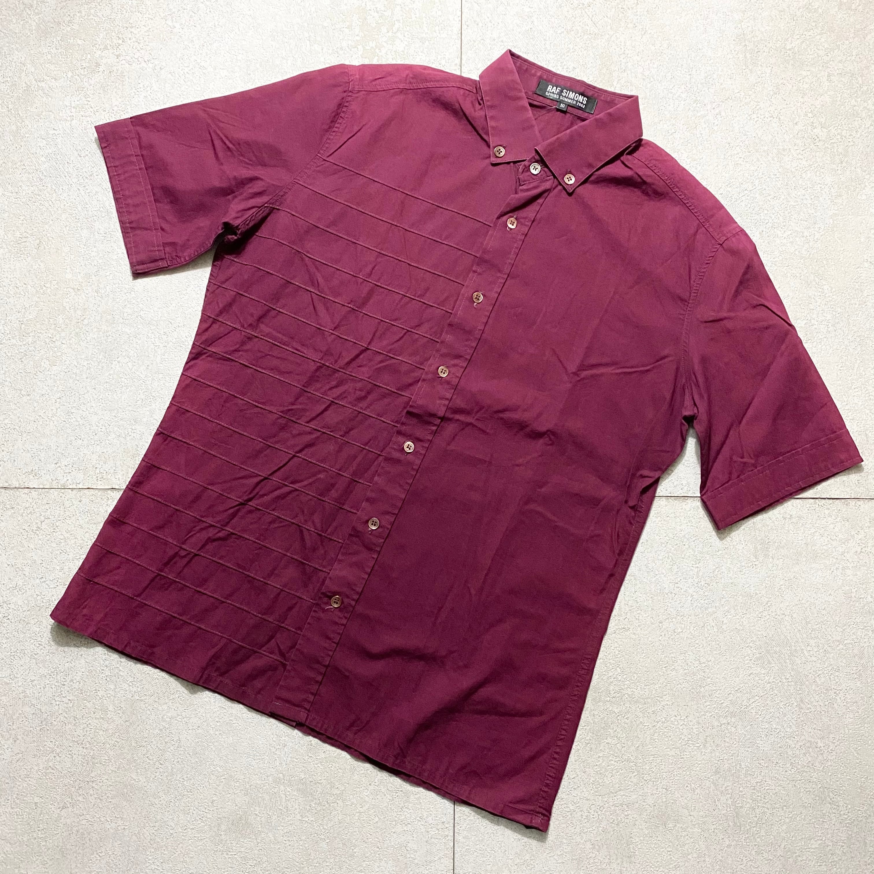 2002SS RAF SIMONS asymmetrical stitch design shirt | NOIR ONLINE