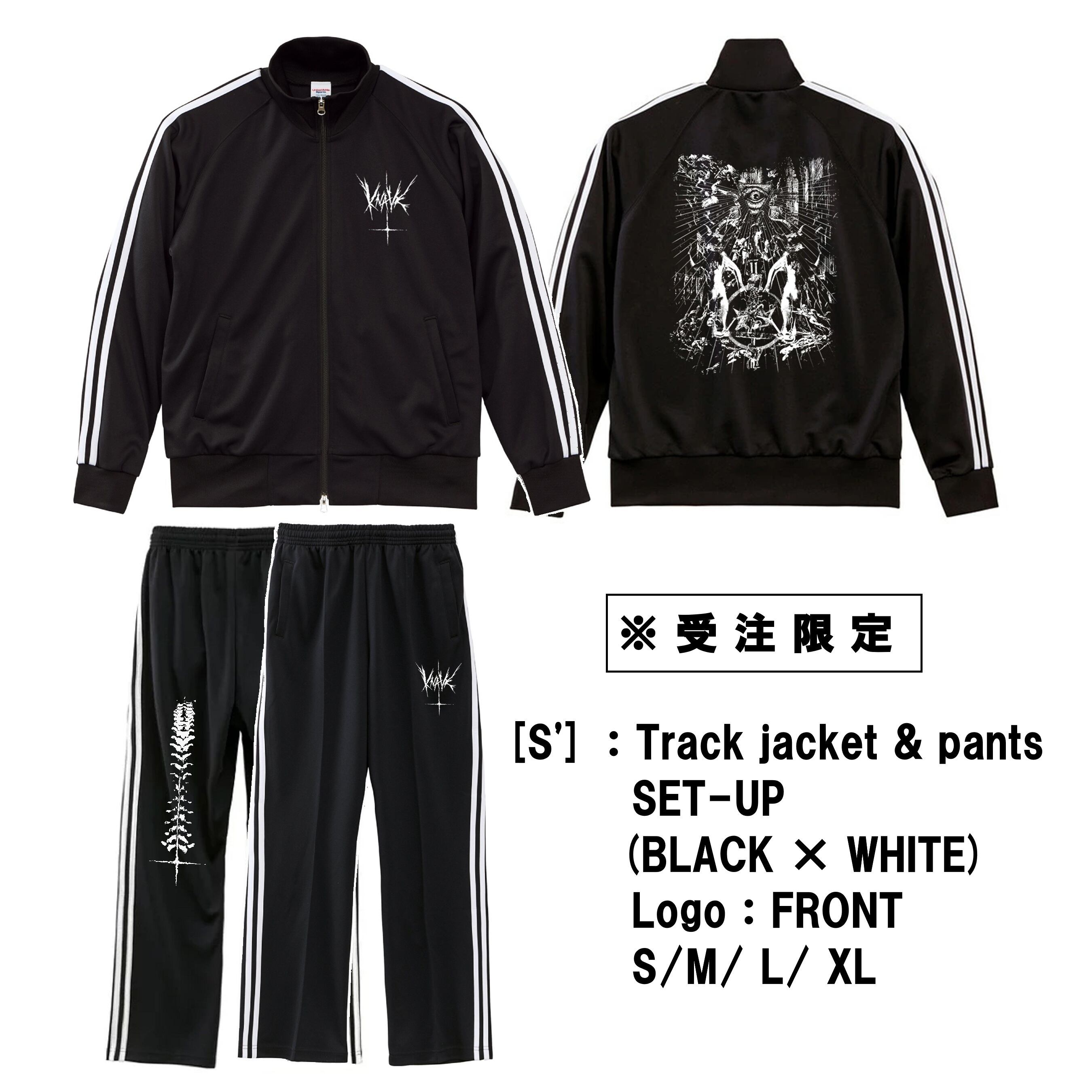 Track jacket & pants SET-UP [S'] 2025 / BLACK × WHITE | KNAVE