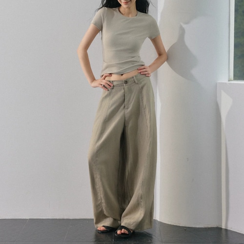 ハイウエストワイドレッグパンツ ・22943