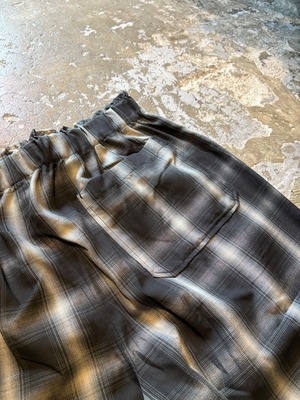 BIG MIKE / Rayon mix omber eazy pants / オンブレーチェック / スラックス