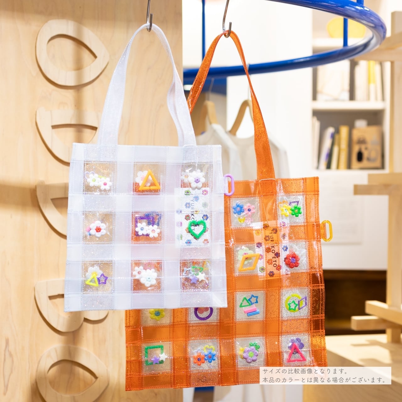 レトロ可愛い　yuriko eto トートバッグ　小物入れ YURIKO ETO > バッグ ／ M - clear | 住む街でアートを楽しむ。