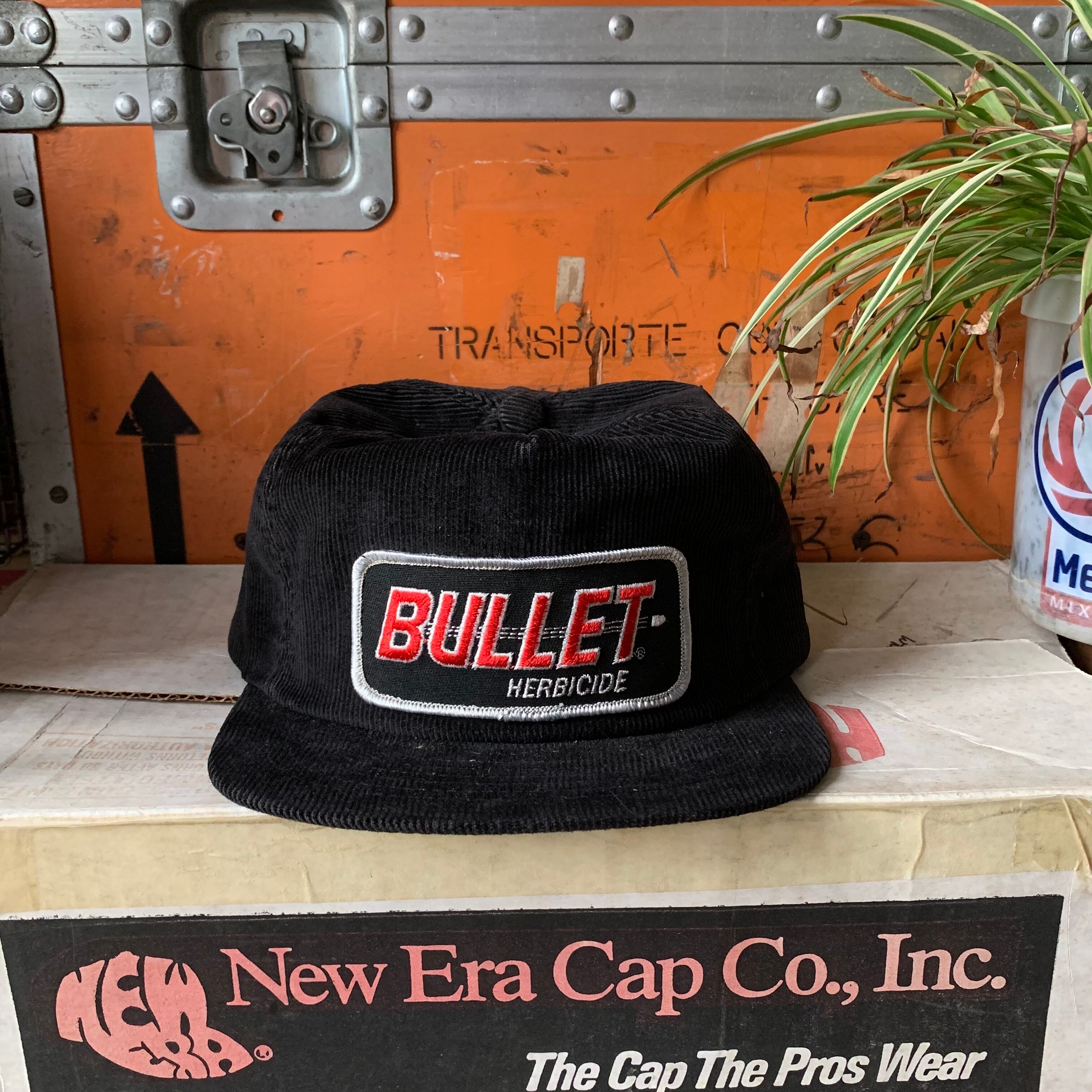 Vintage Swingster Black Corduroy Trucker Hat "BULLET"