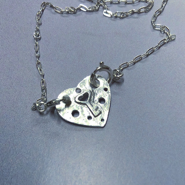 2way HEART punch 鍵 Necklace/ earring SILVER925 #LJ19015N