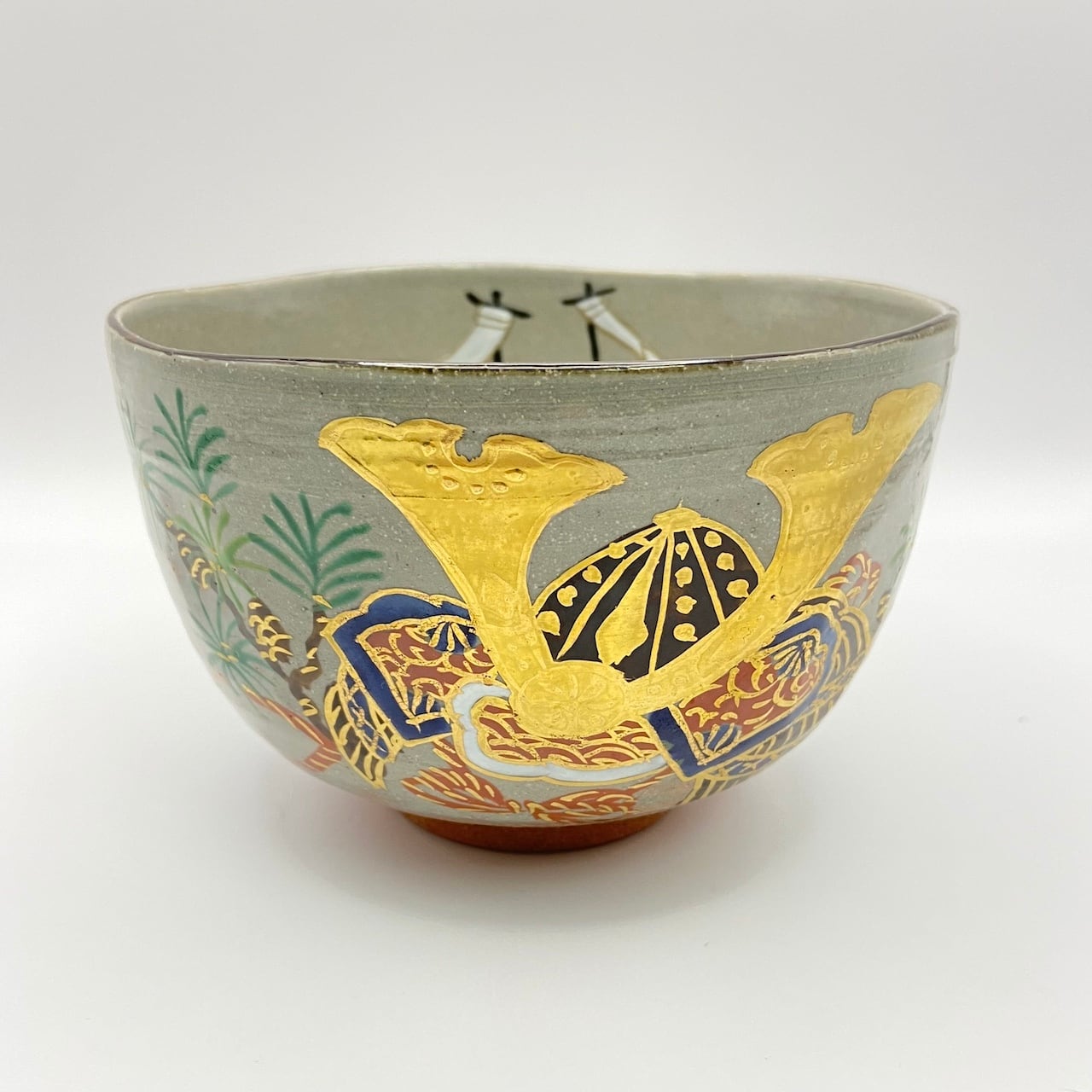 茶道具 茶碗 乾山 兜 橋本永豊 京焼 清水焼 カブト 端午 節句 新品】茶碗 乾山写 兜 橋本永豊 共箱入 | 茶道具 錦玉堂
