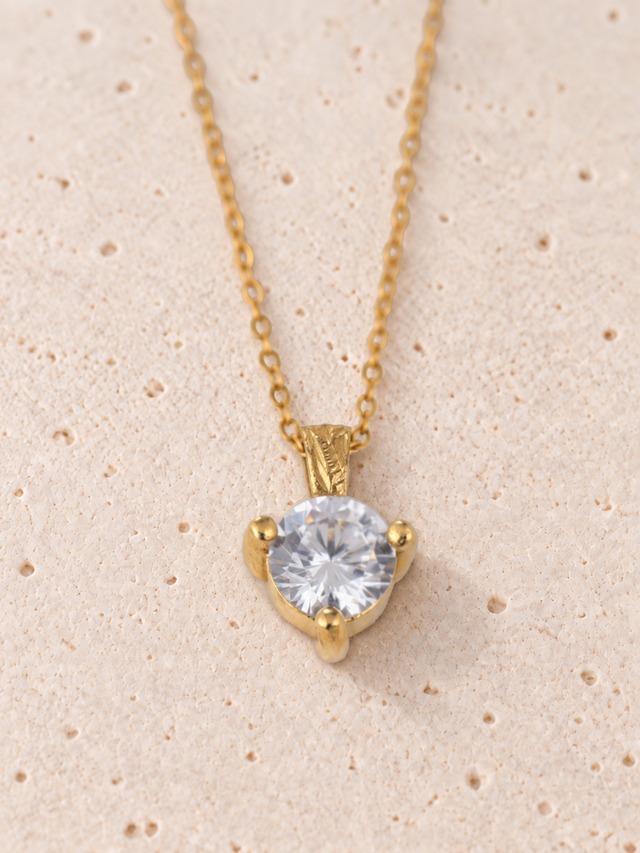 316L simple zirconia necklace  #n83
