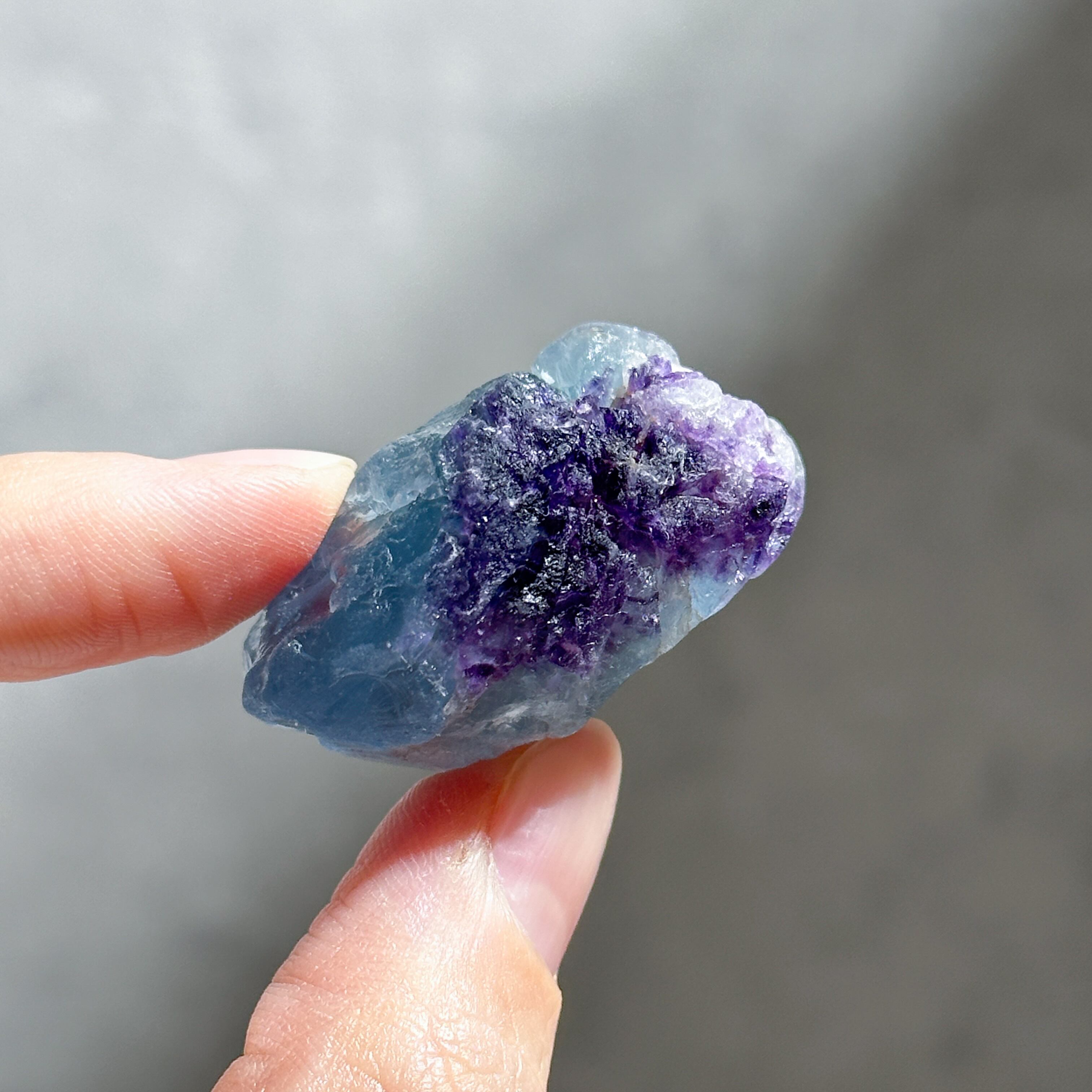 ブルーパープルフローライト スフィア 天然石 置物 ブルー、パープルフローライト 原石73◇ Blue Fluorite ◇天然石・鉱物