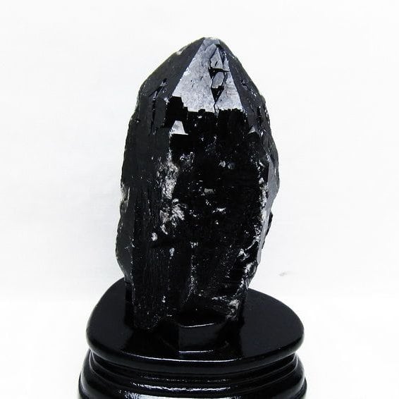 モリオン 原石 黒水晶 原石 山東省産 台座付属 一点物 181-4501