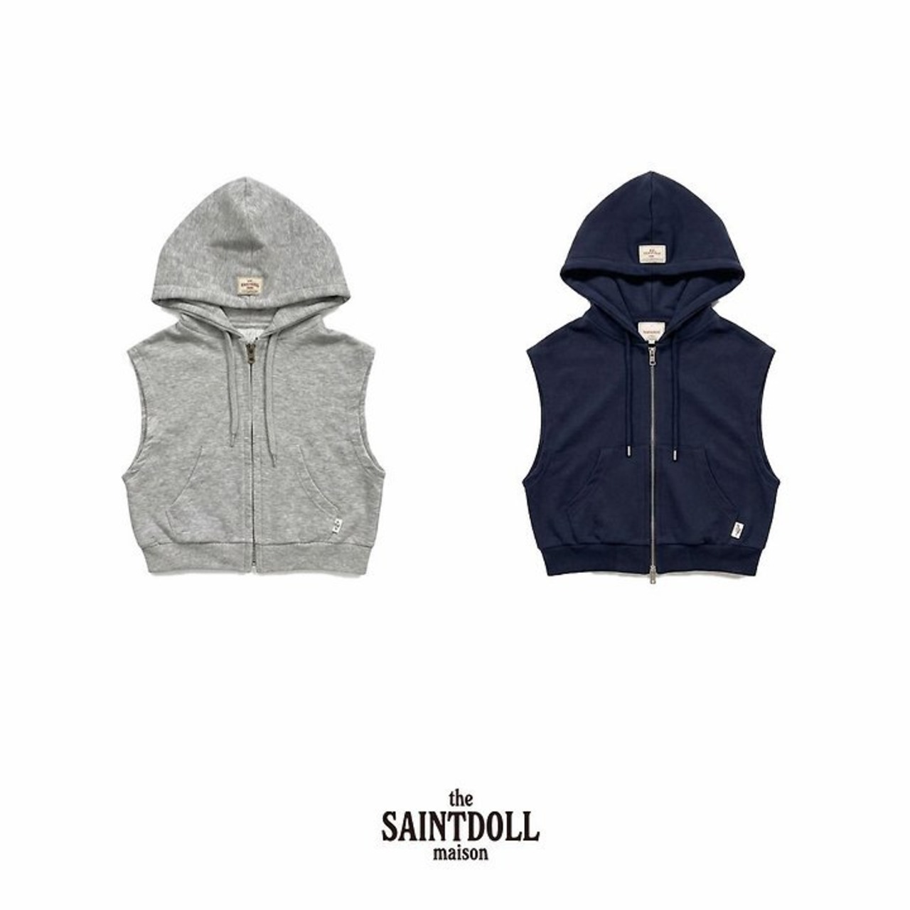 [SAINTDOLL] Patch Hood Zip-up Top (JS/JM/JL) / [세인트돌] 패치후드집업 (JS/JM/JL)