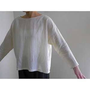 water linen pullover ウォーターリネンプルオーバー evam eva