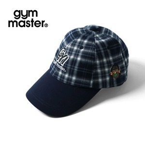gym master ジムマスター 【ネルコンビキャップ】チェックネル×ロゴ刺繍キャップ レディース メンズ ユニセックス フリーサイズ G621754 ネイビー
