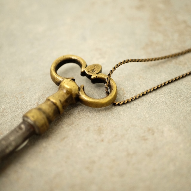 【FRENCH ANTIQUE】KEY CHARM NECKLACE / D