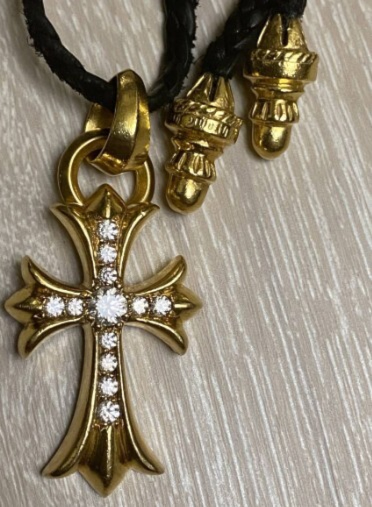 CHROME HEARTS クロムハーツ スモール CHクロス 22k 純正ダイヤ 