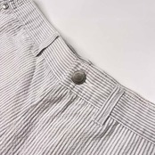 FILA GOLF フィラ ゴルフ ストライプ柄 シアサッカー ハーフパンツ ショートパンツ ストレッチ サイズ L /ホワイト×グレー